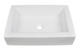 PostHeaderIcon White Vessel Ceramic Bathroom Sink 6066